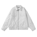Giacca in pelle da uomo Valstrend per motociclisti, stile vintage con dettagli robusti e chiusure resistenti, vista frontale.