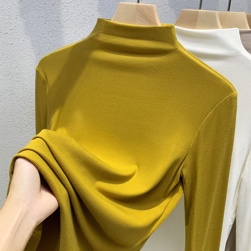 Maglia a maniche lunghe Valstrend, stile western, aderente in tessuto elasticizzato, corta in vita, ideale per abbigliamento intimo.