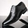 Scarpe da uomo Valstrend stile britannico casual in pelle, design elegante e confortevole, ideali per look business e casual.