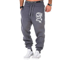 Pantaloni jogger casual da uomo Valstrend, stile fashion, con stampa dragone, comodi e alla moda, in tessuto morbido e di tendenza.