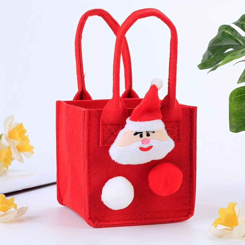 Green Christmas Candy Bag, Cartoon Christmas Gift Bag, Foldable Christmas Treat Bag, Festive Gift for Women, Holiday Party Supplies