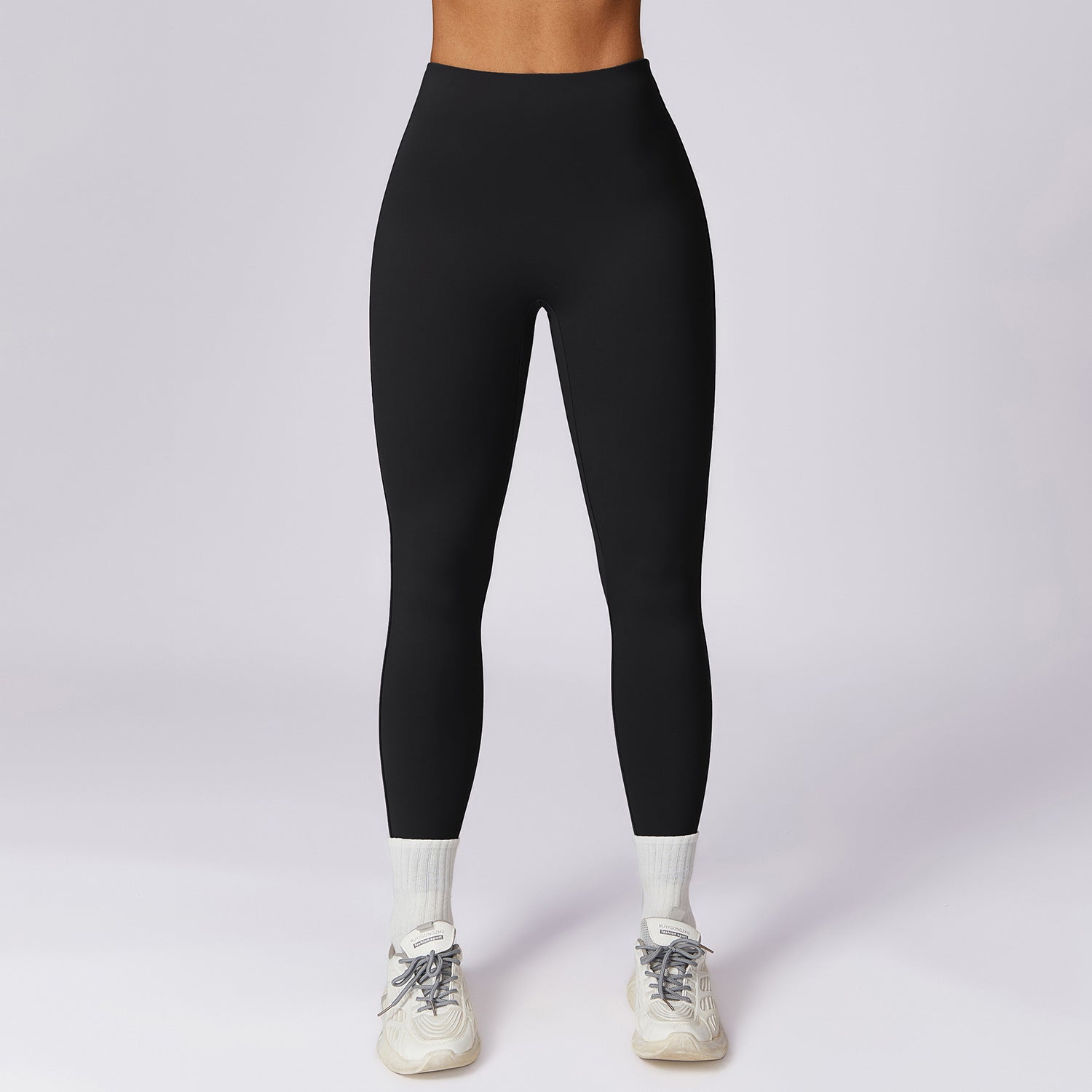 Pantaloni da yoga slim high waist Valstrend con effetto modellante per addome e fianchi, ideali per allenamento e corsa.