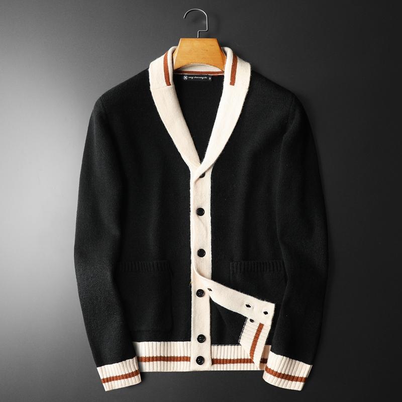 Cardigan Valstrend donna, maglione oversize con scollo a V e motivo color block, stile casual e comodo.
