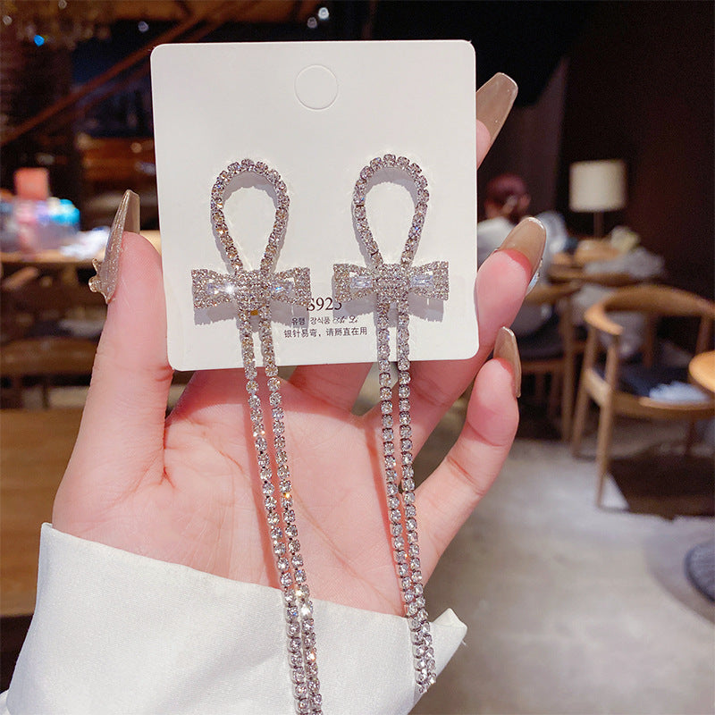 Orecchini in argento sterling con perle di lusso e ago sottile, eleganti e raffinati, firmati Valstrend.