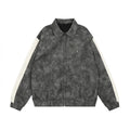 Giacca in pelle da motociclista stropicciata da uomo Valstrend shop, stile biker, con dettagli usurati e cuciture robuste.