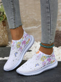 Scarpe da corsa da donna Valstrend con stampa floreale colorata, suola antiscivolo e design comodo per l’attività sportiva.