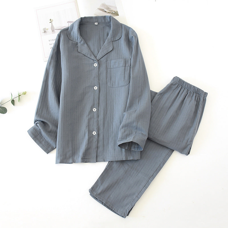 Completo da uomo e donna in cotone gauze per l’home wear, stile casual e confortevole, di Valstrend shop.