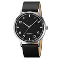 Orologio unisex ultrapiatto impermeabile al quarzo Valstrend con quadrante semplice e cinturino in silicone nero.