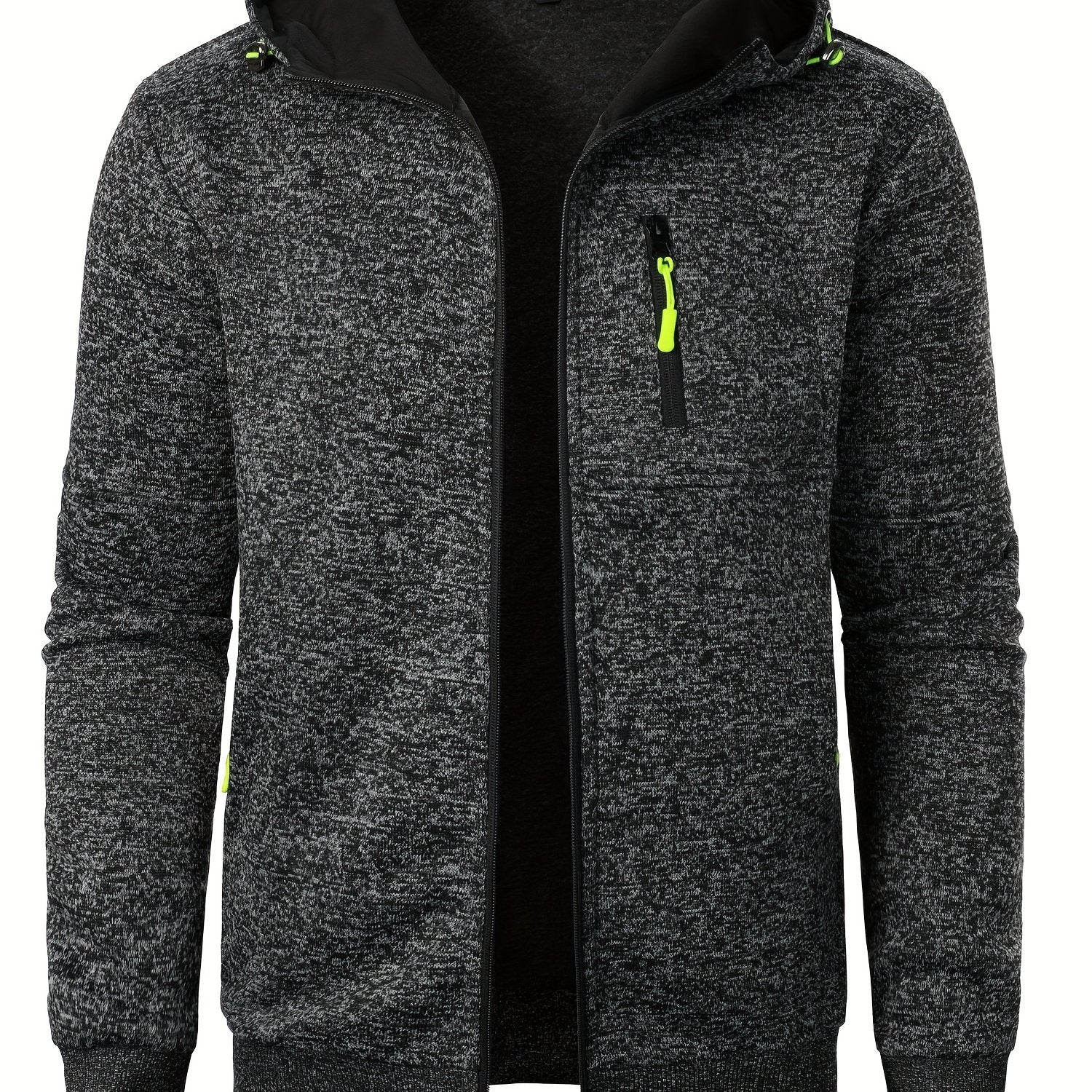 Felpa casual da uomo Valstrend con zip, tasca a marsupio, maniche lunghe e tessuto in misto poliestere, ideale per autunno e inverno