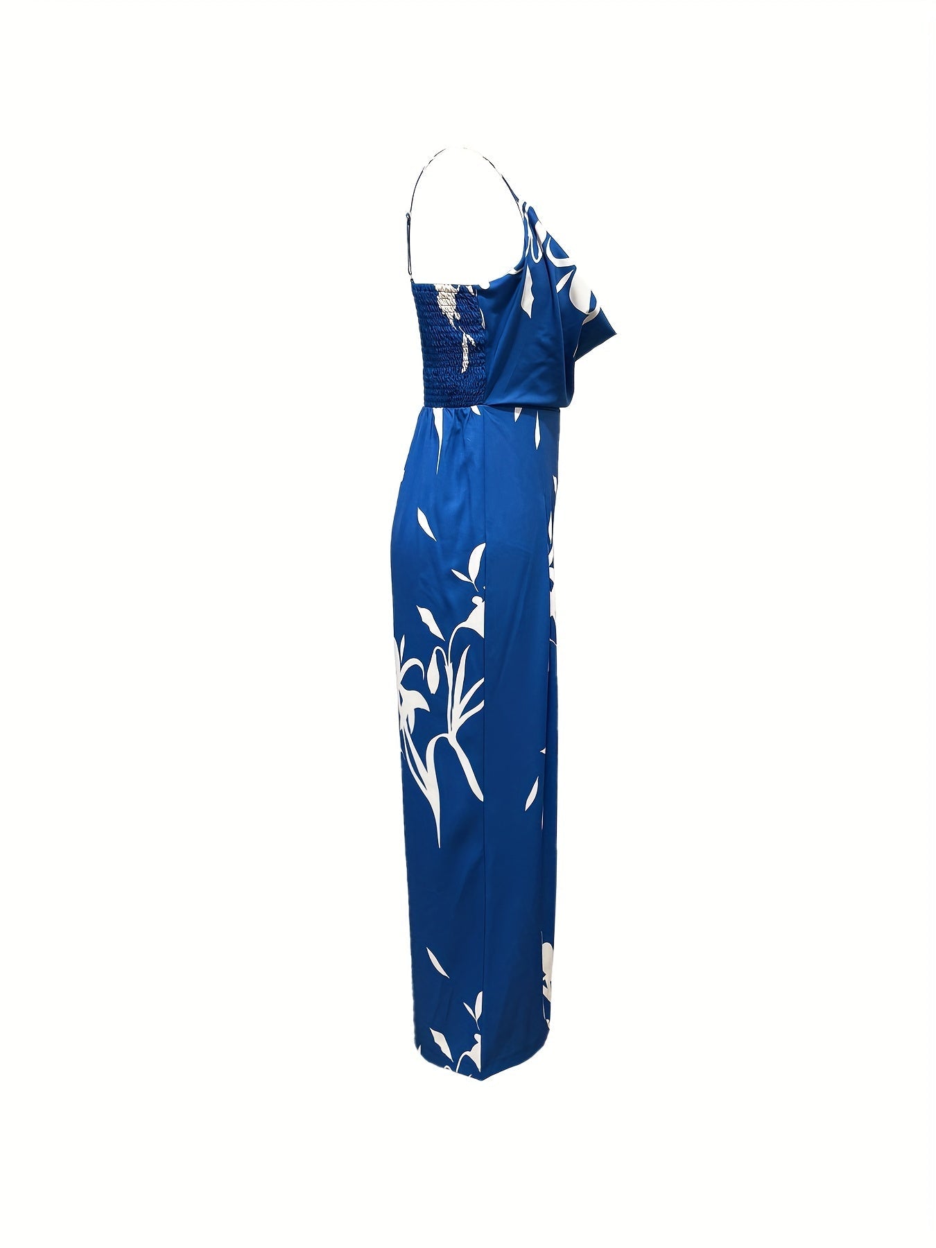 Combinazione jumpsuit floreale senza maniche di Valstrend, con pantaloni larghi, perfetta per primavera ed estate.