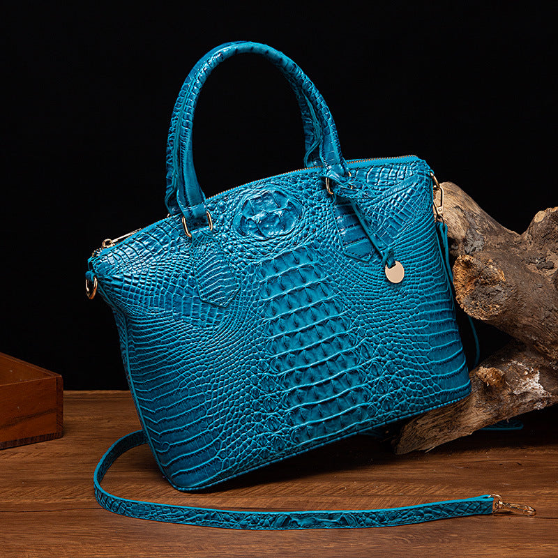 Borsa messenger femminile Valstrend con motivo rettile retrò, portatile e spaziosa, con design elegante e tracolla regolabile.