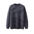 Maglione vintage con nappe in stile chic e loose, uomo e donna, per autunno e inverno, morbido e comodo, marca Valstrend.