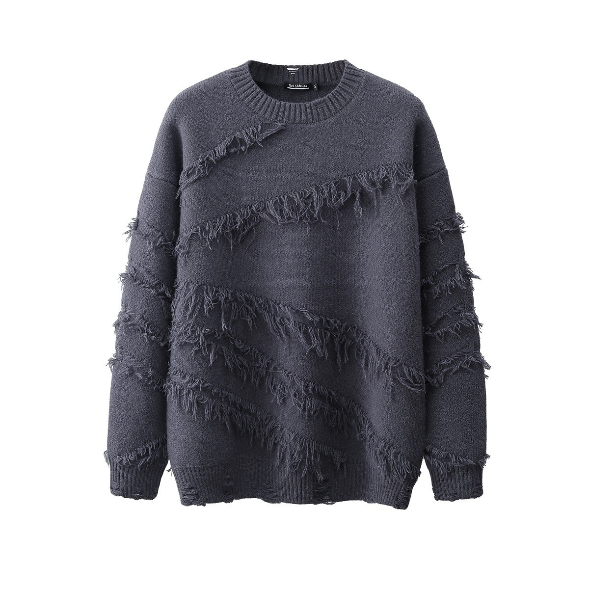 Maglione vintage con nappe in stile chic e loose, uomo e donna, per autunno e inverno, morbido e comodo, marca Valstrend.