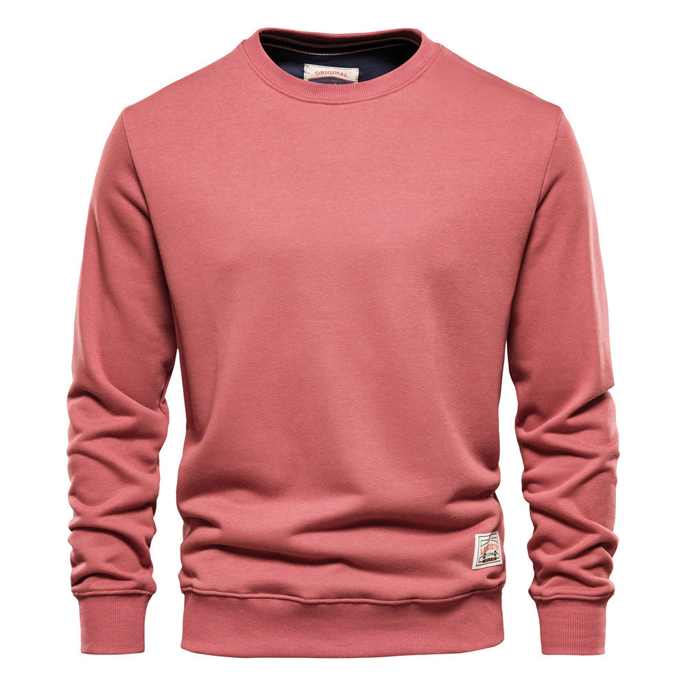Felpa con cappuccio a manica lunga colorata, modello sportivo e casual da uomo, con collo rotondo, marca Valstrend.