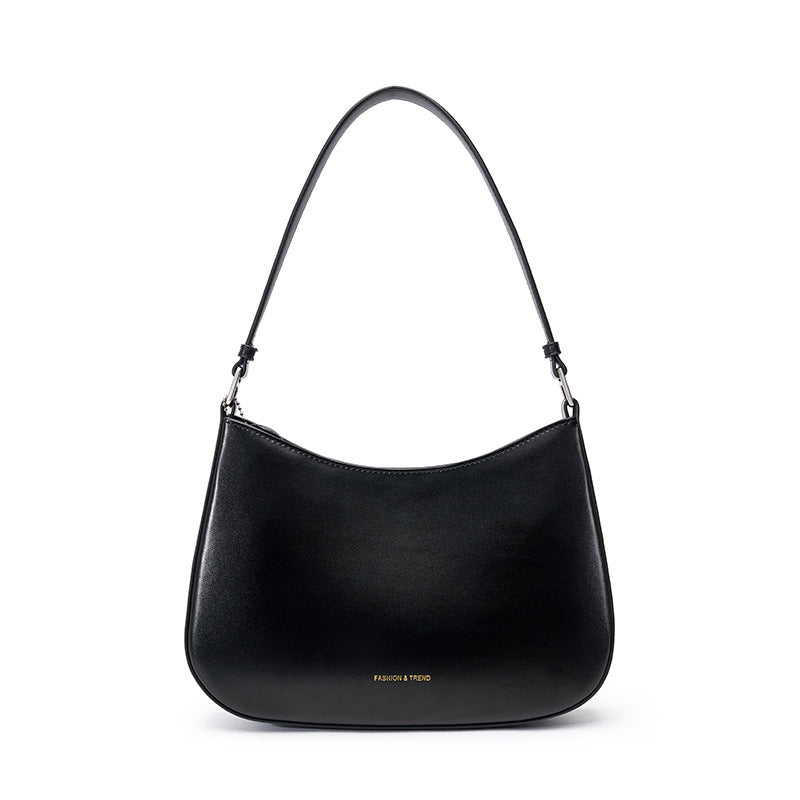 Borsa donna Valstrend in pelle stile baguette con dettagli eleganti, perfetta per un look alla moda e femminile
