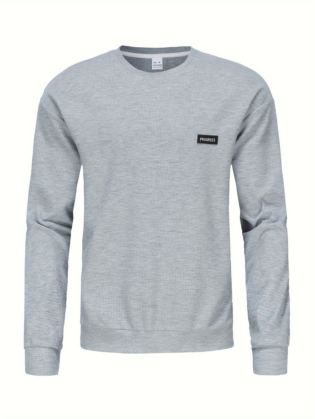 Felpa progress da uomo Valstrend, casual, traspirante con collo rotondo, slim fit, maniche lunghe per attività all'aperto