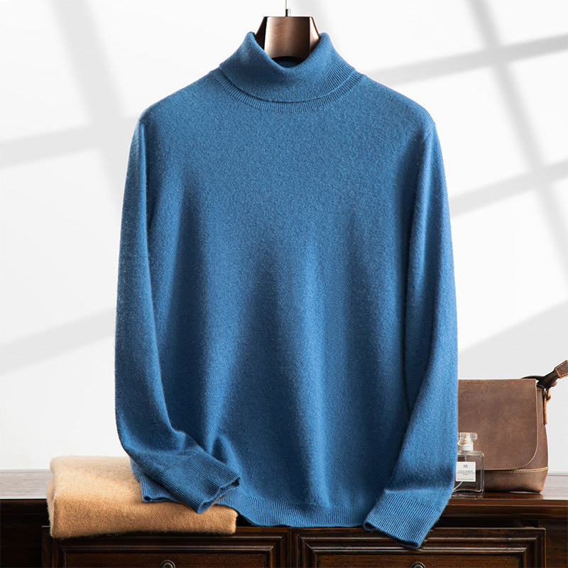 Camicia casual da uomo Valstrend in cashmere con colletto alto per autunno inverno, stile elegante e confortevole.