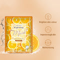 Maschera in seta all’estratto di vitamina C arancione per idratare la pelle, marca Valstrend Shop.
