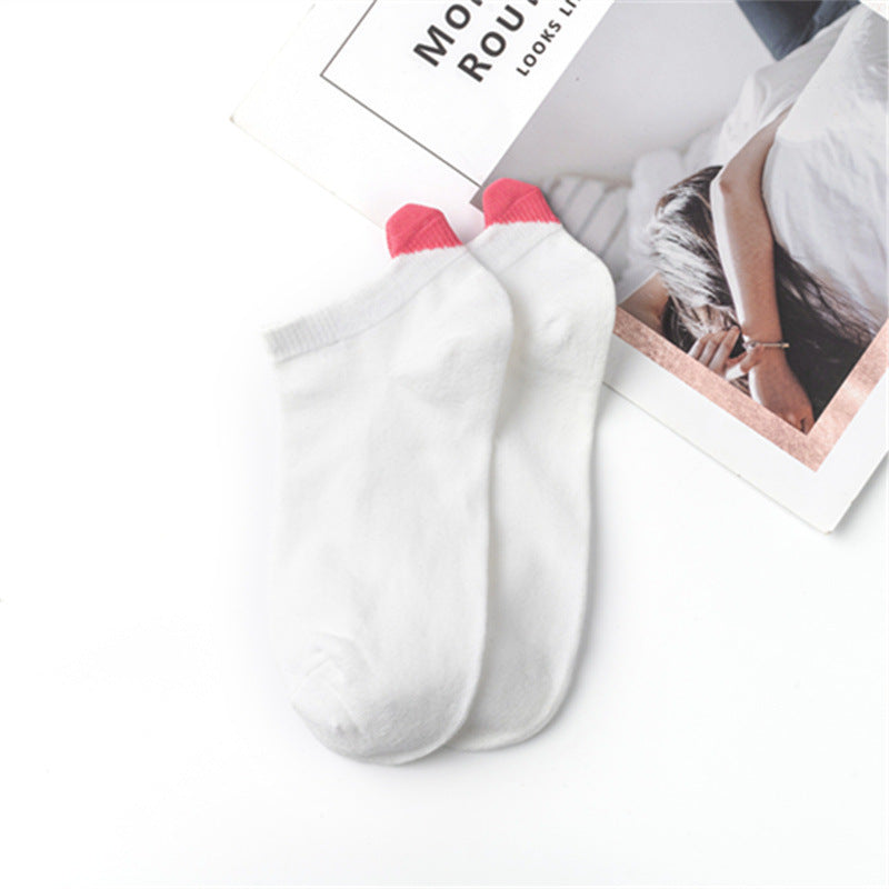 Calze donna colorate in stile coreano, solide e tridimensionali, marca Valstrend, ideali per la primavera e l’estate.