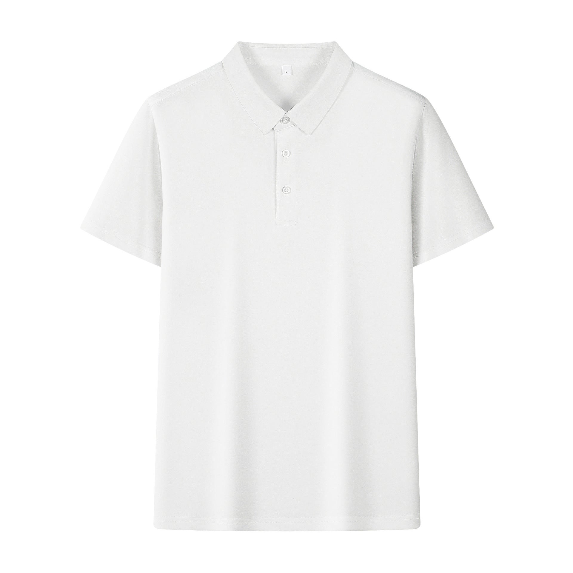 Ice Silk Seamless Polo Shirt Men's Cool Light Luxury Short Sleeve