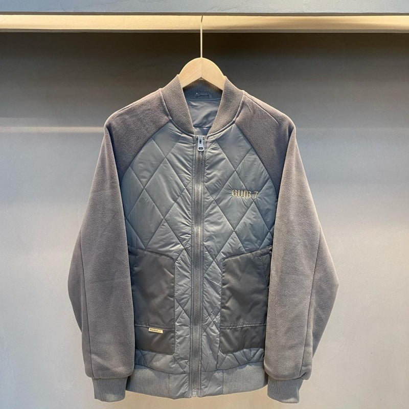 Stitching Design Baseball Uniform Cotton-padded Jacket