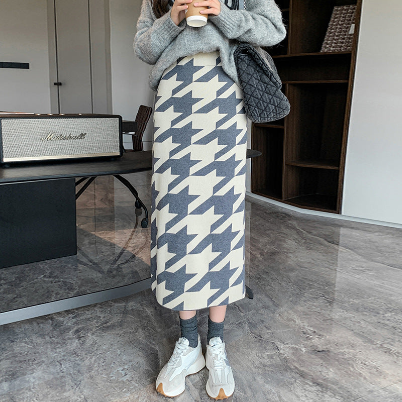 Gonna a-line da donna in stile retrò casual, gonna di moda Valstrend, mostra tessuto morbido e design elegante.