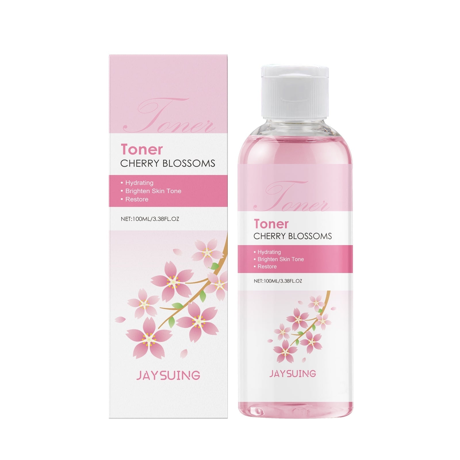 Toner idratante Sakura Water Moisturizing di Valstrend shop, bottiglia con etichetta e tappo bianco, per la cura della pelle.