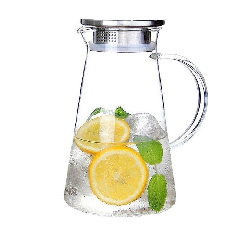 Teiera in vetro trasparente spessa e capiente di Valstrend, con manico robusto e design elegante per infusi di tè.