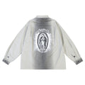 Pattern Printed Long Sleeve Men's Loose Shirt