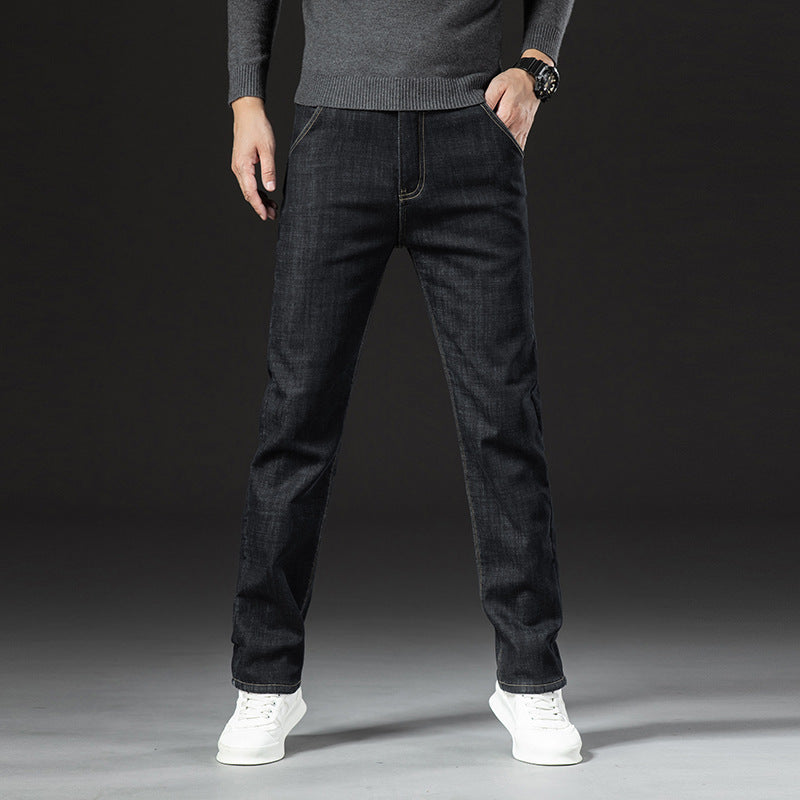 Jeans imbottiti in lana di pecora da uomo Valstrend shop, con fodera fleece isolante per l'inverno.