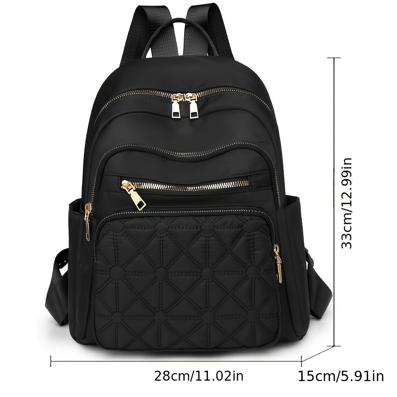 Zaino casual grande capacità Valstrend in nylon, con cerniera e scomparti versatili per viaggio e uso quotidiano
