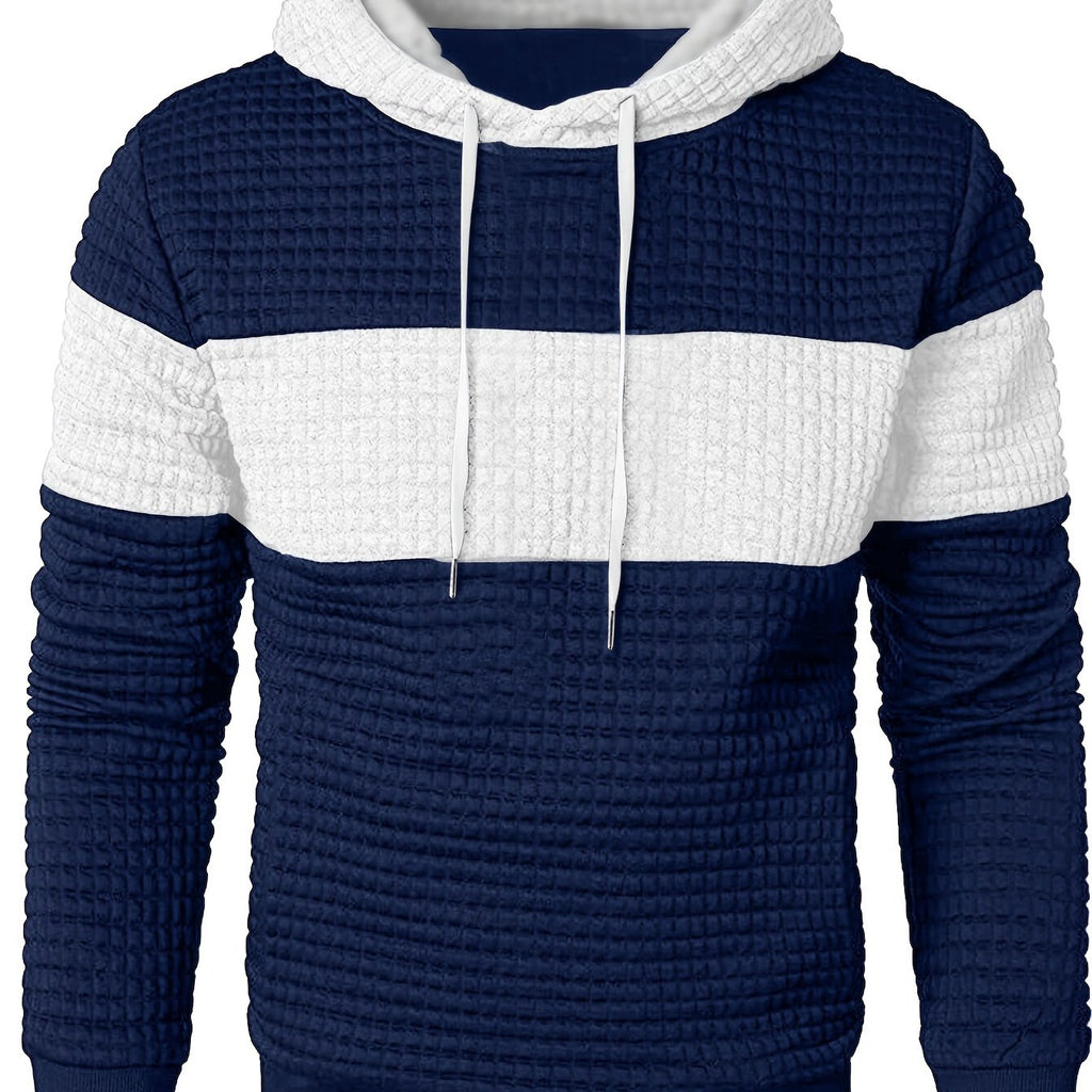 Felpa con cappuccio color block da uomo Valstrend, comoda e casual, perfetta per autunno e inverno.