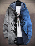 Cappotto da uomo in velluto digitale Printing Plus di Valstrend Shop, dettaglio tessuto e design elegante.