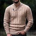 Maglione classico a collo a punta twisted per uomo Valstrend, dettaglio del design elegante e tessuto morbido.