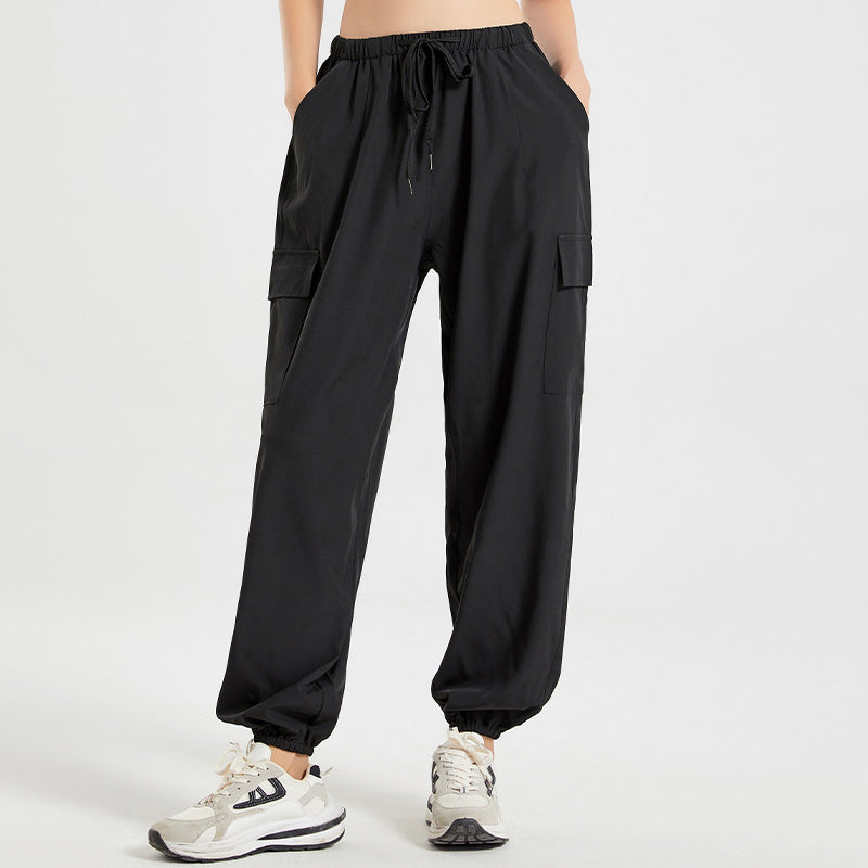 Loose Sport Women's Thin Ankle-tied Sweatpants Running Sports Yoga Pants