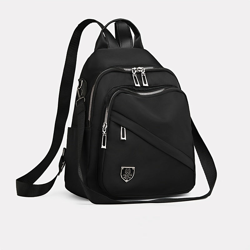 Zaino multiuso da donna Valstrend, grande capacità in nylon, con scomparti multipli e spallacci regolabili, stile classico e alla moda.