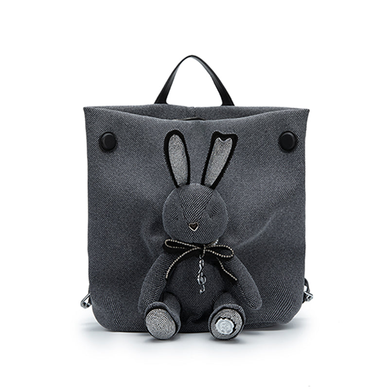 Zainetto femminile Valstrend in stile casual con design a coniglio, morbido e spazioso, perfetto per il daily casual.