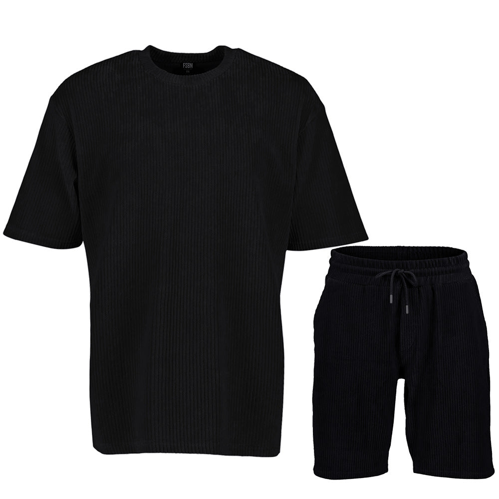 Completo da uomo Valstrend, tuta sportiva e da relax a righe, in tessuto solido e comodo per attività sportive e casual.