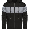 Felpa con cappuccio da uomo Valstrend, giacca zip con colori contrastanti, tasche, stile casual e comodo per outdoor e sport.