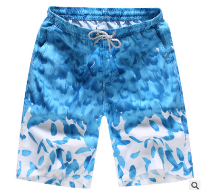 Pantaloncini da spiaggia Valstrend shop quick dry con stampa colorata, tessuto leggero e traspirante, adatti per il mare.