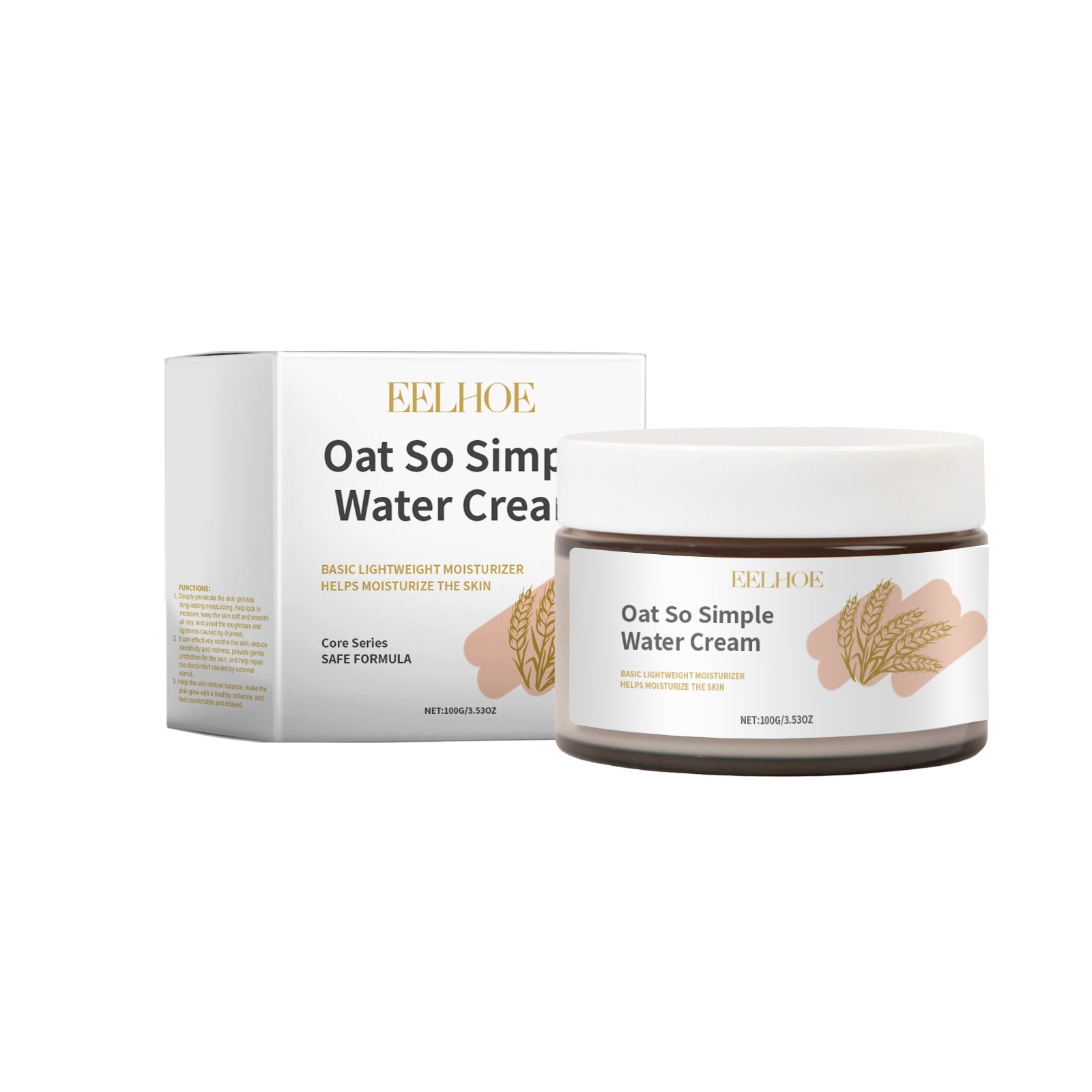 Crema idratante lenitiva all'avena Valstrend per pelli secche, crema viso nutriente e calmante per la pelle arida.