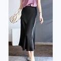 Women's Satin Retro Stretch Skirt