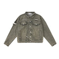 Ripped Denim Men's Ordinary Short Jacket