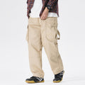 Pantaloni casual maschili giapponesi retrò, larghi e comodi, con stile vintage, marca Valstrend shop, visibili in dettaglio nell'immagine.