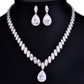 Set di gioielli in zirconio a due pezzi Valstrend, stile coreano, per commercio estero in Europa e America, elegante e brillante.