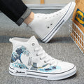 Scarpe sportive alte in tela casual per studenti, marca Valstrend, con design trendy e comodo, ideali per look casual e sportivi