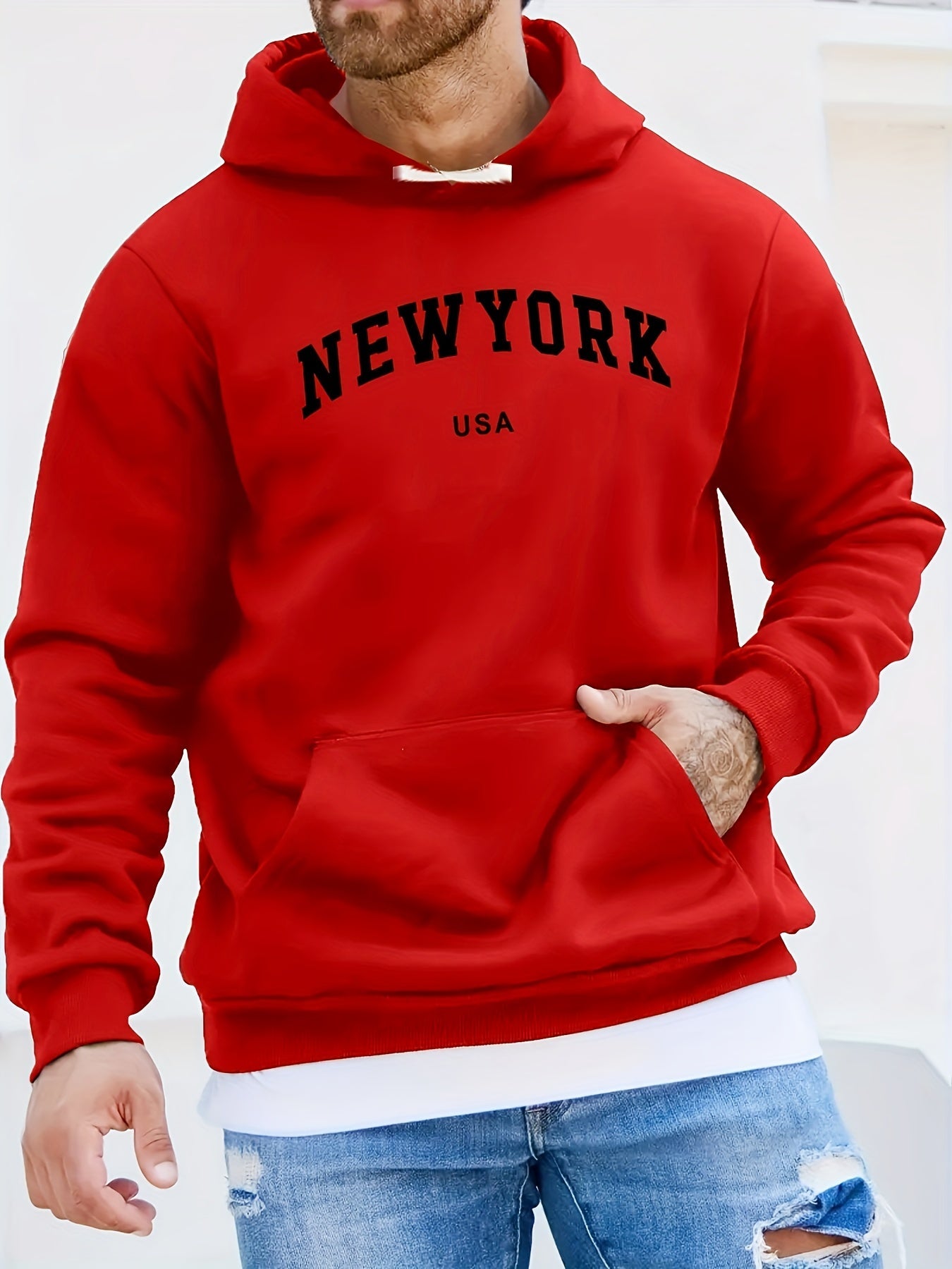 Felpa con cappuccio Kangaroo Pocket Valstrend, morbida e calda, maniche lunghe, ideale per autunno e inverno, stile casual.