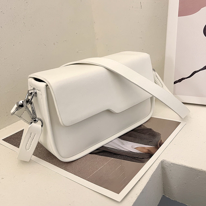 Borsa baguette Valstrend in stile coreano, semplice e elegante, con tracolla sotto il braccio, tessuto compatto e design minimalista