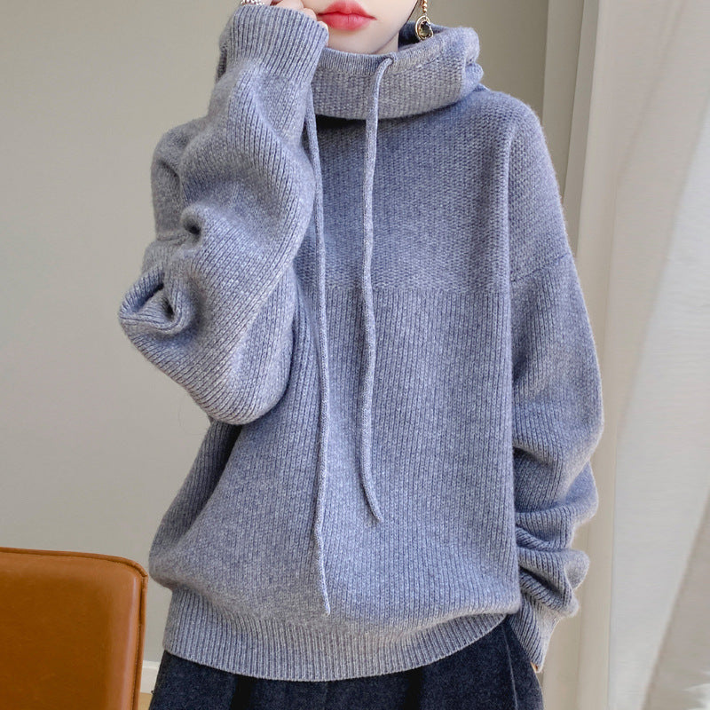 Maglione pullover in cashmere Valstrend, stile Idle Style, con copri testa termico e morbido, ideale per il comfort e il freddo