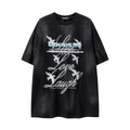 T-shirt a maniche corte vintage Valstrend shop, stile retrò, lavato e usurato, con aspetto consumato e look casual.